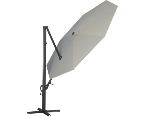 Freiarm-Sonnenschirm mit Metallgestell und rechteckigem Schirm