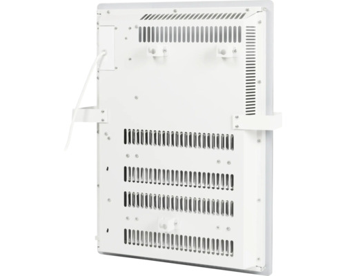 Rückansicht einer Heizplatte mit Lüftungsschlitzen