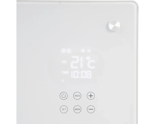 Nahaufnahme eines Heizkörperthermostats mit digitaler Anzeige