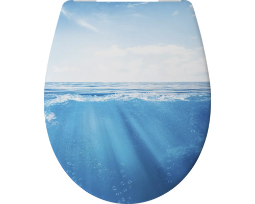 Toilettendeckel mit Unterwasserwelt-Motiv