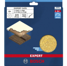 Schleifblatt für Exzenterschleifer Trockenbauschleifer Bosch Expert C470 Ø225 mm (Körnung 40-180) 6 Stück-thumb-0