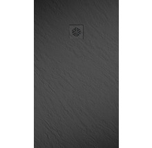 Extraflache Rechteck-Duschwanne Jungborn Cento 140x80x2,6 cm schwarz matt-thumb-0