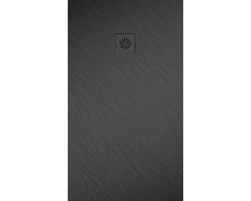 Extraflache Rechteck-Duschwanne Jungborn Cento 140x80x2,6 cm schwarz matt-0
