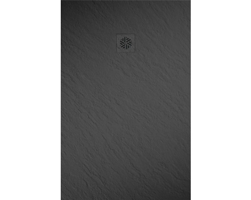 Extraflache Rechteck-Duschwanne Jungborn Cento 140x90x2,6 cm schwarz matt
