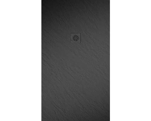 Extraflache Rechteck-Duschwanne Jungborn Cento 160x90x2,6 cm schwarz matt