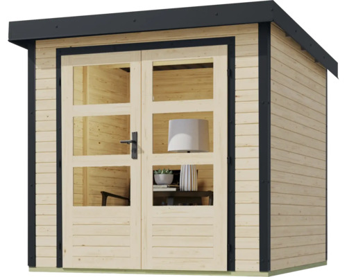 Gartenhaus aus Holz mit Doppeltür und Fenstern