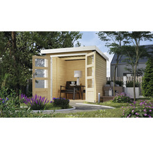 Gartenhaus Karibu Metalwood Blech weiß 209 x 213 cm natur-thumb-0 Gartenhaus Karibu Metalwood Blech weiß 209 x 213 cm natur-thumb-0