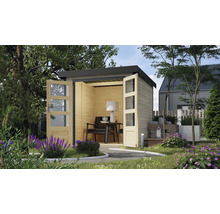 Gartenhaus Karibu Metalwood Blech anthrazit 209 x 213 cm wassergrau-thumb-1 Gartenhaus Karibu Metalwood Blech anthrazit 209 x 213 cm wassergrau-thumb-1