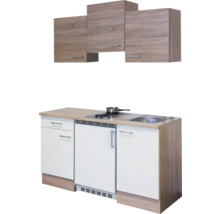 Singleküche Flex Well Samoa Sonoma Eiche/weiß 150 cm inkl. Einbaugeräte-thumb-0