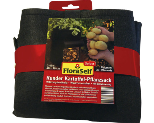 Kartoffel-Pflanzsack FloraSelf Select rund, schwarz, 1 Stk.