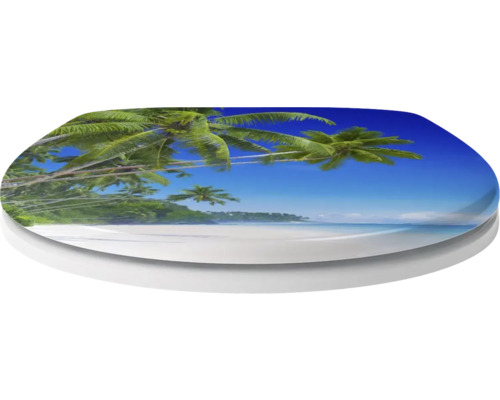 Toilettendeckel mit Strandmotiv