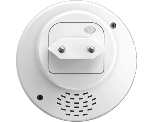 Weißer Zwischenstecker mit Schutzkontaktstecker