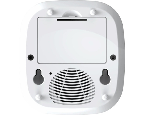 Rückseite eines Sensors mit Batteriefach und Aufhängevorrichtung