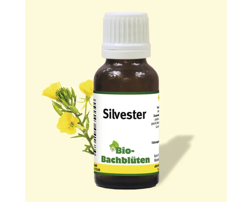 Silvester Bio Bachblüten Flasche mit Bachblüten