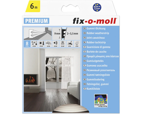 E-Profildichtung fix-o-moll selbstklebend weiß 6 m 4 x 9 mm E-Profildichtung fix-o-moll selbstklebend weiß 6 m 4 x 9 mm