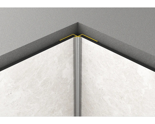 Eckverbinder Rocko Tiles 2800 mm silber für Innenecke