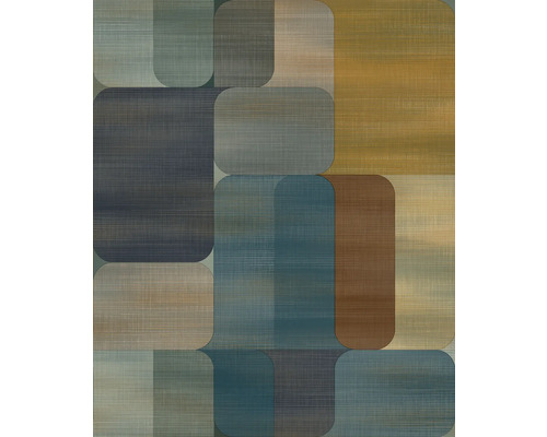 Vliestapete 194202 Geometrisch blau braun creme Vliestapete 194202 Geometrisch blau braun creme