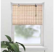 Bambusrollo am Fenster mit Bedienzug