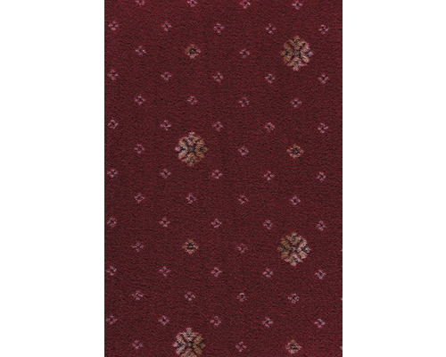 Teppichboden Velours Posada rot FB10 400 cm breit (Meterware) Roter Teppich mit floralem Muster