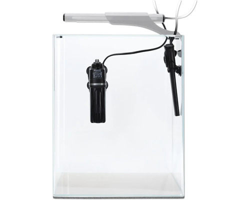 Aquarium mit Innenfilter und LED-Leuchte