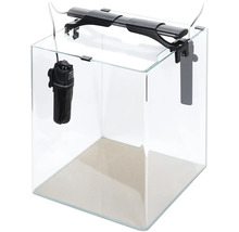 Glasaquarium mit Filter und Beleuchtung