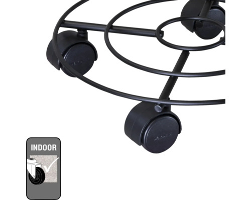 Rolluntersetzer aus Metall mit Rollen für den Innenbereich