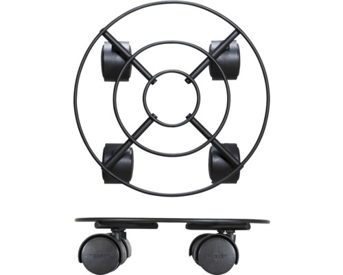 Pflanzenroller aus Metall mit Rollen