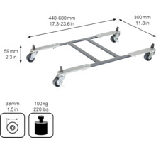 Pflanzenroller Wagner Sun City Stahl Ø 23 cm TK 100 kg grau