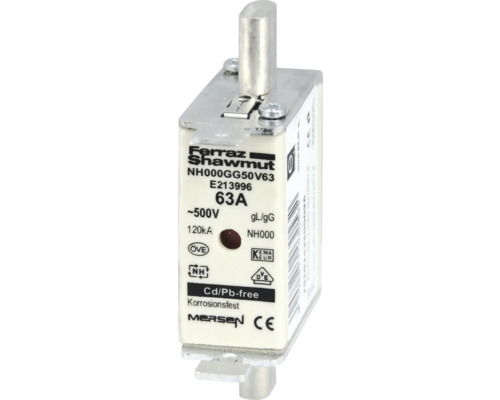 Sicherungseinsatz e2 NH000 63A gL 63 A NH-Sicherung