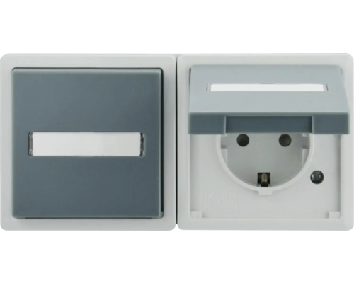 Lichtschalter und Steckdose mit Klappdeckel