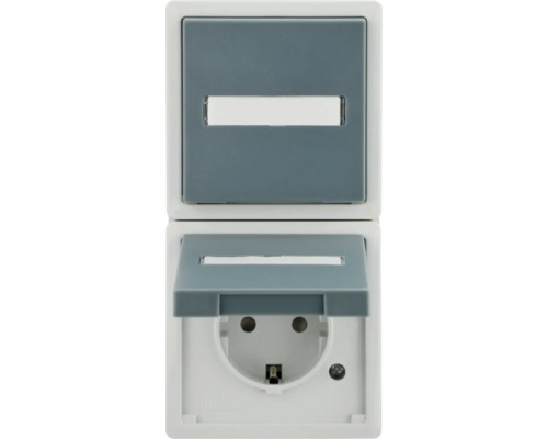 Feuchtraum Steckdose mit Klappdeckel