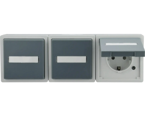 Dreifache Schalter-Steckdosenkombination für den Innenbereich