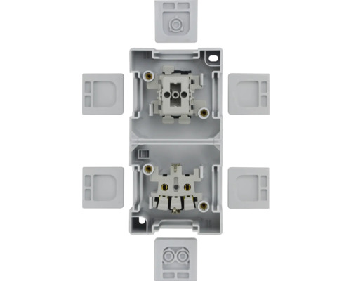 Sicherungsautomatgehäuse mit Abdeckungen