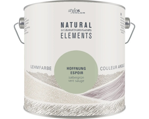 StyleColor NATURAL ELEMENTS Wandfarbe Hoffnung salbeigrün 2,5 l