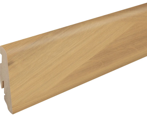 Sockelleiste FU060L1 Milano Reale FOFA08Q foliert 2400 x 58 x 19 mm Holzfußleiste mit abgerundeter Kante