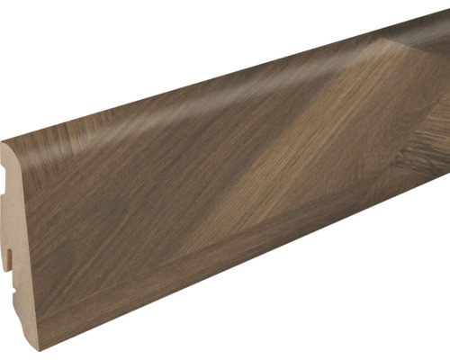 Sockelleiste FU060L Milano Vittorio foliert 19x58x2400 mm Sockelleiste mit Holzdekor