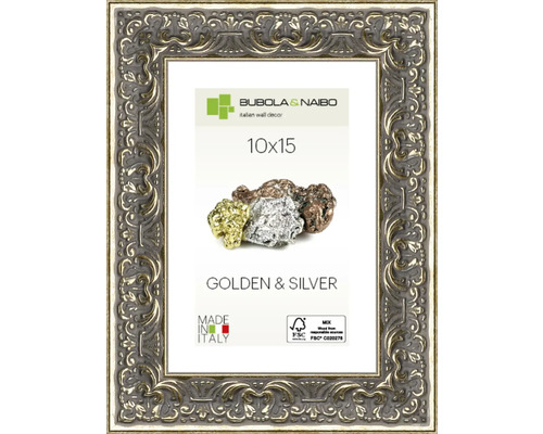 Bilderrahmen Holz Amber silber 10x15 cm Bilderrahmen Holz Amber silber 10x15 cm