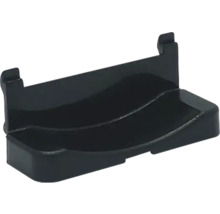 Schwarze Dachrinnenhalterung aus Kunststoff