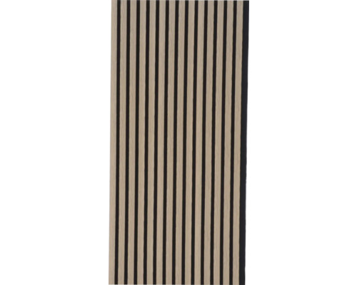 Akustikpaneel mit Holzrippen zur Schallabsorption