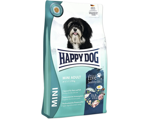 Hundefutter trocken HAPPY DOG Fit&Vital Mini Adult 4 kg Happy Dog Mini Adult Hundetrockenfutter, geeignet für Hunde bis zehn Kilogramm