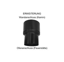 Pellet-Ofenrohr-Reduzierung Bertrams Ø 80-120 mm pulverbeschichtet schwarz-thumb-0