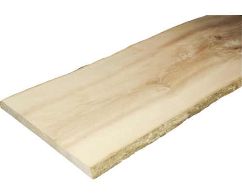 Massivholzplatte Platte unbehandelt holz 1200,0 x 350,0 x 22,0 mm Holzbrett mit Baumkante