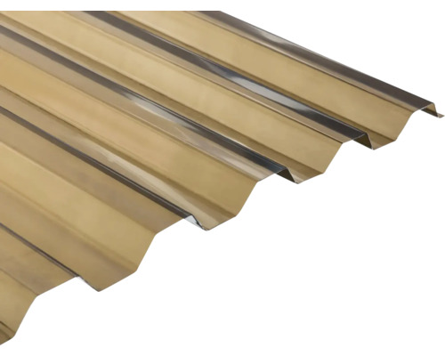 Gutta Polycarbonat Wellplatte Trapez 76/18 bronce 3000 x 1040 x 0,8 mm