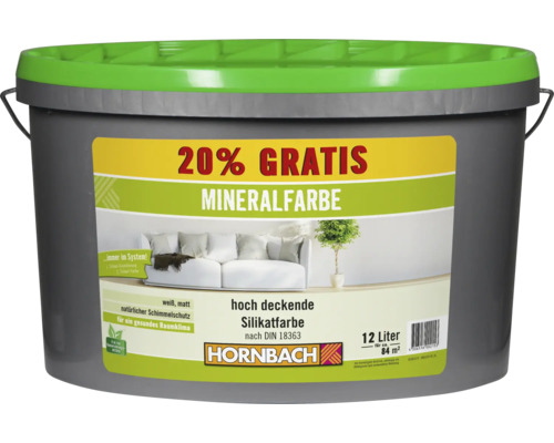 HORNBACH Mineralfarbe Innen weiß 12 l Aktion