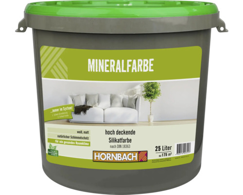 HORNBACH Mineralfarbe Innen weiß 25 l