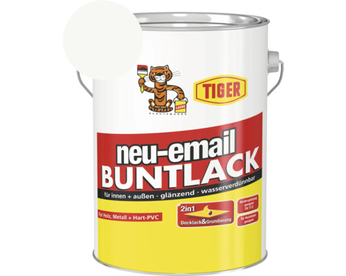 Tiger neu-email Buntlack RAL 9016 verkehrsweiß 2,5 l