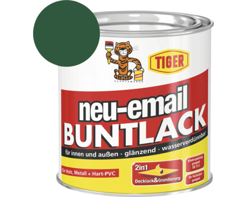 Tiger neu-email Buntlack RAL 6005 moosgrün 750 ml Tiger neu-email Buntlack RAL 6005 moosgrün 750 ml