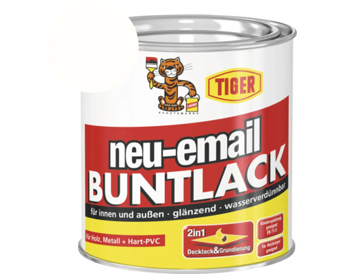 Tiger neu-email Buntlack RAL 9010 reinweiß 750 ml