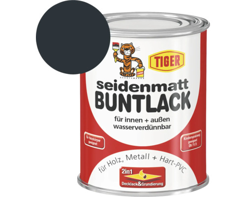 Tiger seidenmatt Buntlack RAL 7016 anthrazitgrau 750 ml