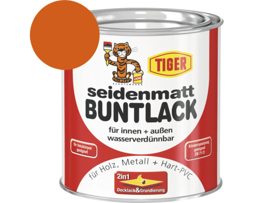 Tiger seidenmatt Buntlack orange 375 ml